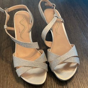 Nina dressy silver heels